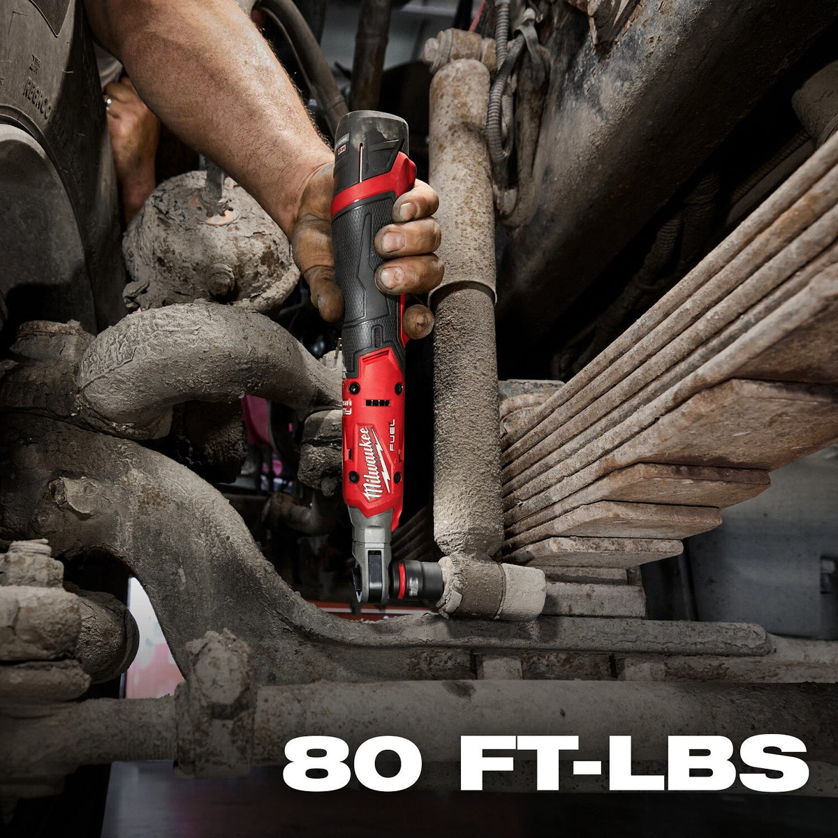 Milwaukee 3054-21 M12 FUEL 1/2 Inch Ratchet Kit with 80 ft-lbs torque and 300 RPM (2.5Ah Battery) - 8