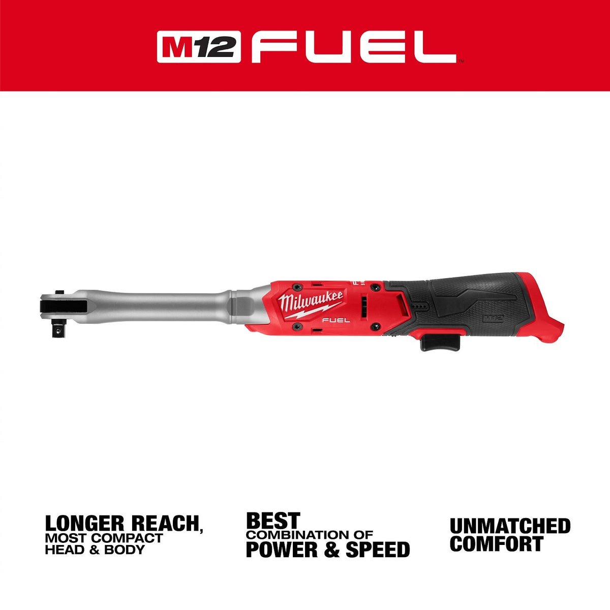 Milwaukee 3059-20 M12 FUEL 3/8" Extended Reach Cordless Ratchet Bare Tool - 2