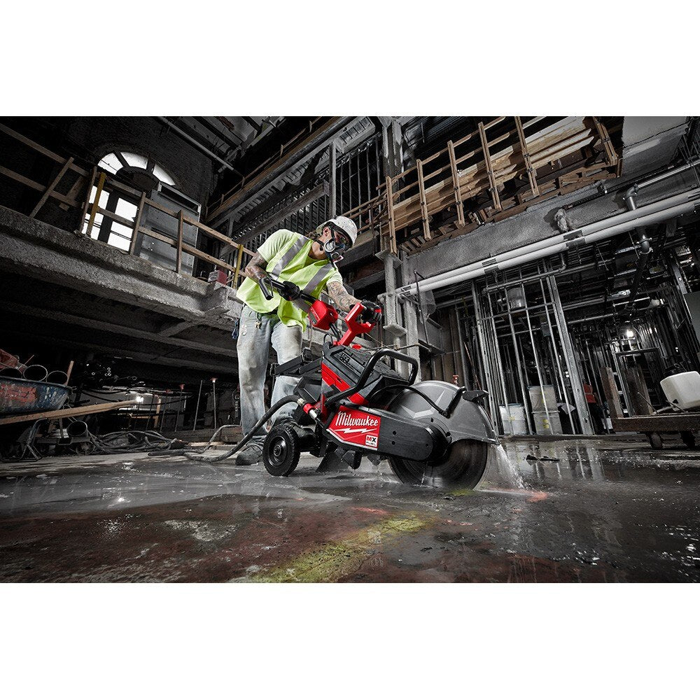Milwaukee 3100 41.9" x 37" x 18.3" Cut-Off Saw Cart with Gravity Feed Water Tank - 6