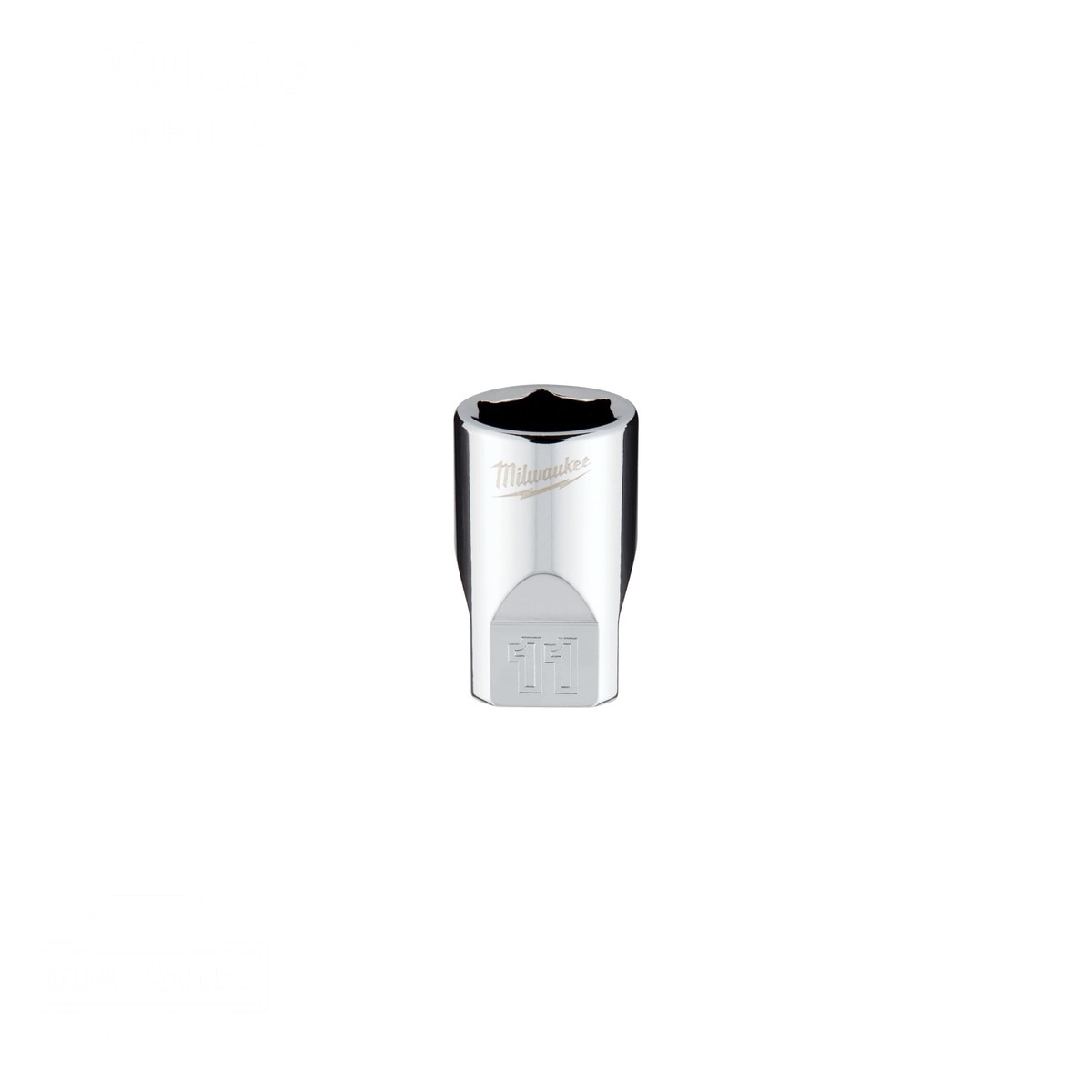 Milwaukee 45-34-9037 1/4" Drive 11mm Metric 6-Point Socket with Four Flat Sides