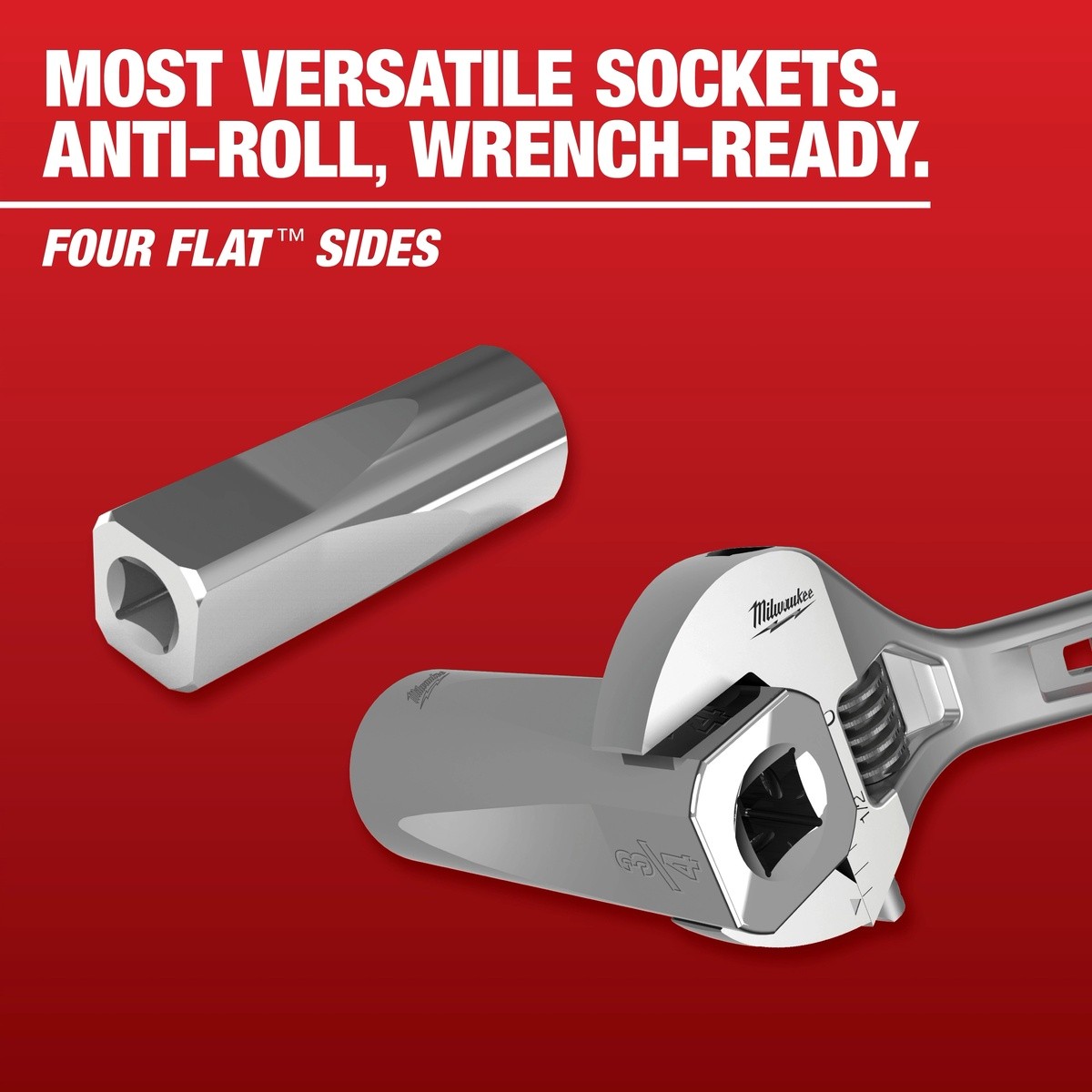 Milwaukee 45-34-9065 3/8" Drive 9/16" SAE 6-Point Socket with Four Flat Sides - 4