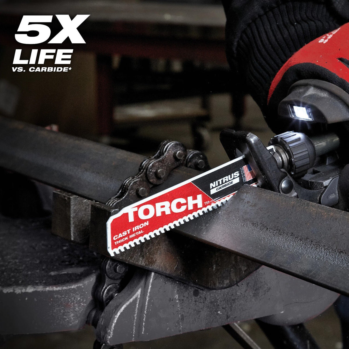 Milwaukee 48-00-5361 6" 7TPI The TORCH with NITRUS CARBIDE for CAST IRON 3PK - 5