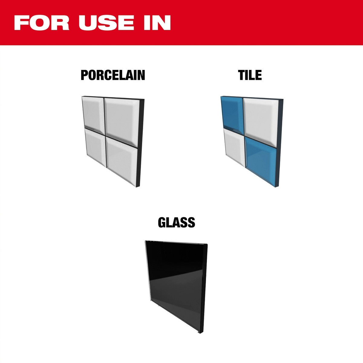 Milwaukee 48-20-8788 Carbide Tipped Hard Tile and Glass Drill Bit Set (4 Piece Set) - 3