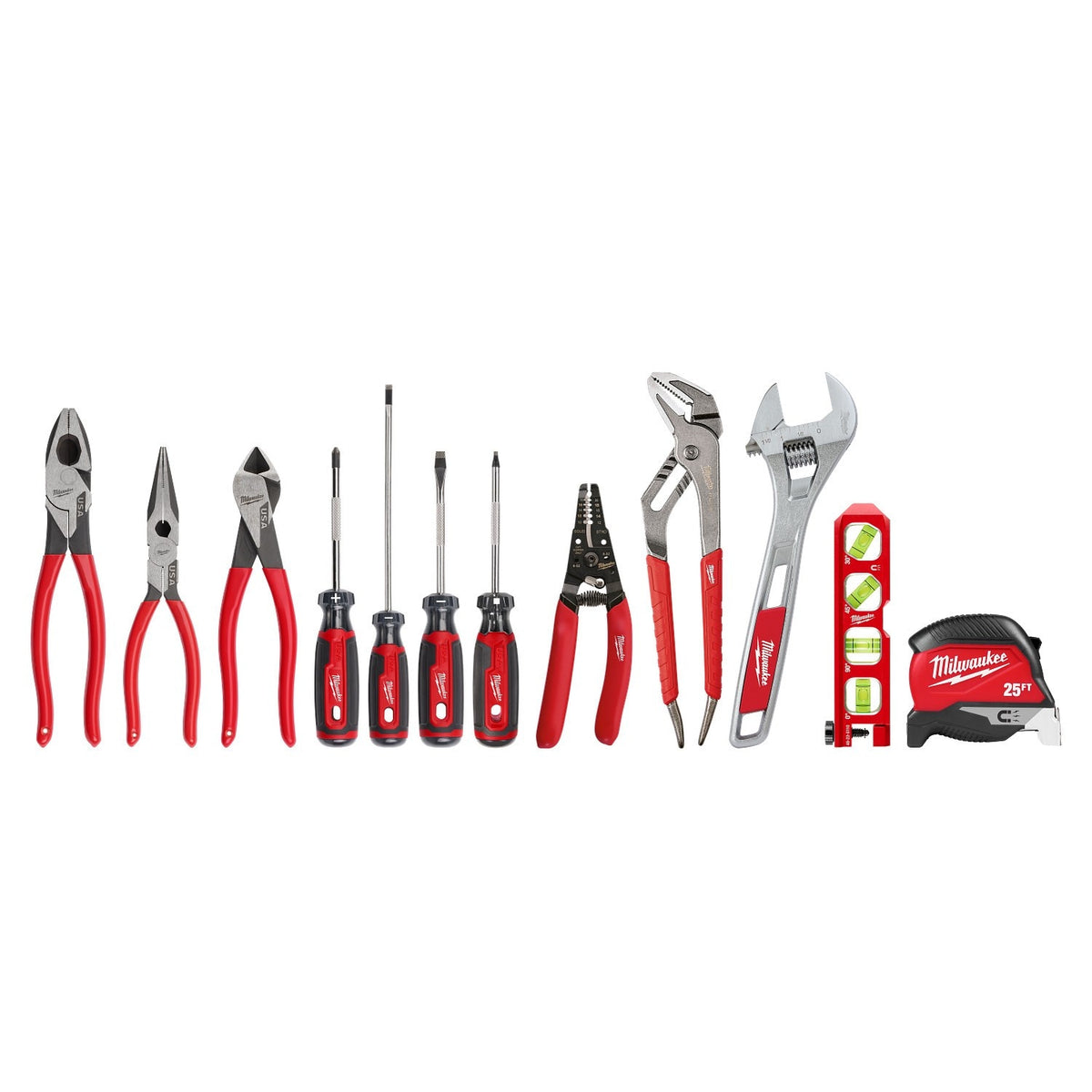 Milwaukee 48-22-0144 12 PC Electrical Hand Tool Set for Electricians and Journeymen - 14