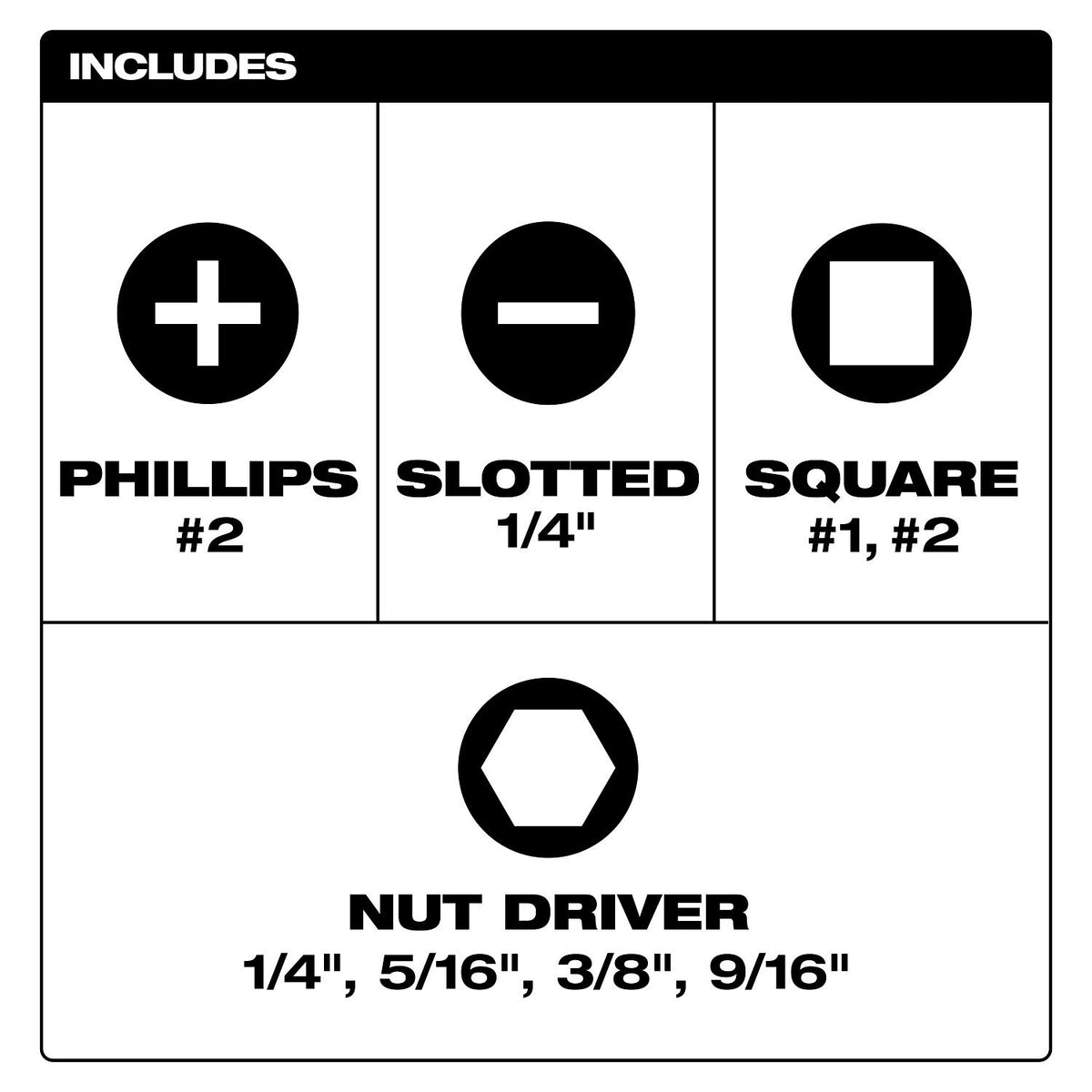 Milwaukee 48-22-2922 8-in-1 Multi-Bit and Nut Driver with Shockwave Impact Duty Bits and Nut Drivers - 2