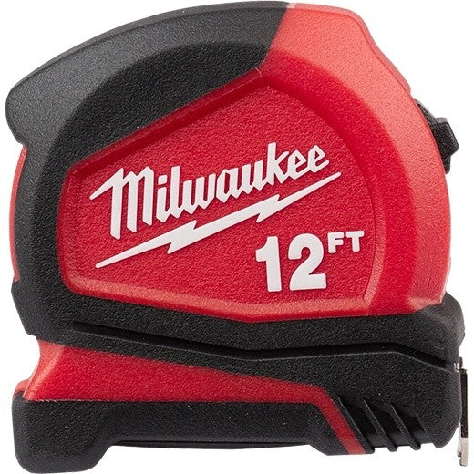 Milwaukee 48-22-6612 12' Compact Tape Measure with Reinforced Frame