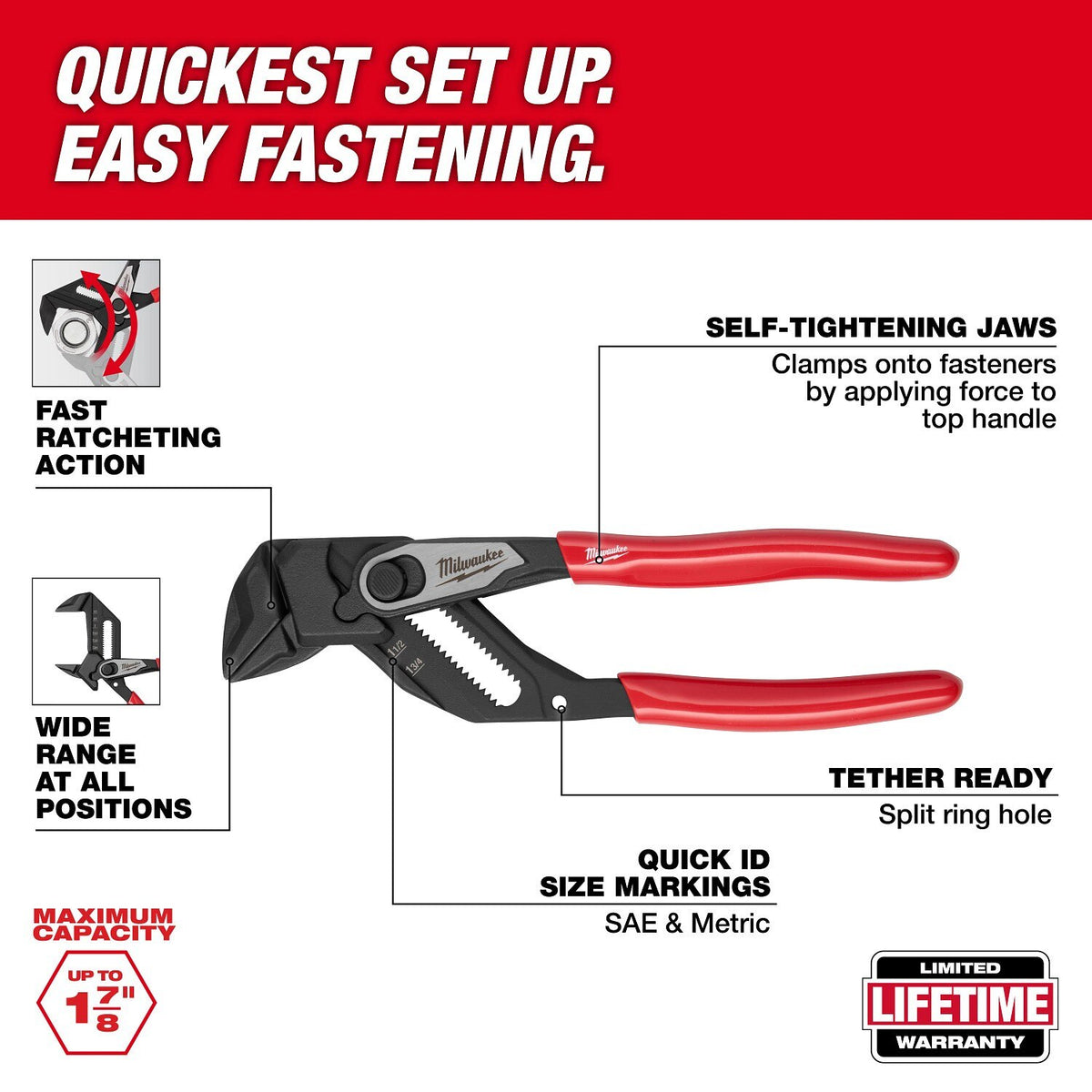 Milwaukee 48-22-6930 7" and 10" Pliers Wrench Set (2 Piece) - 2