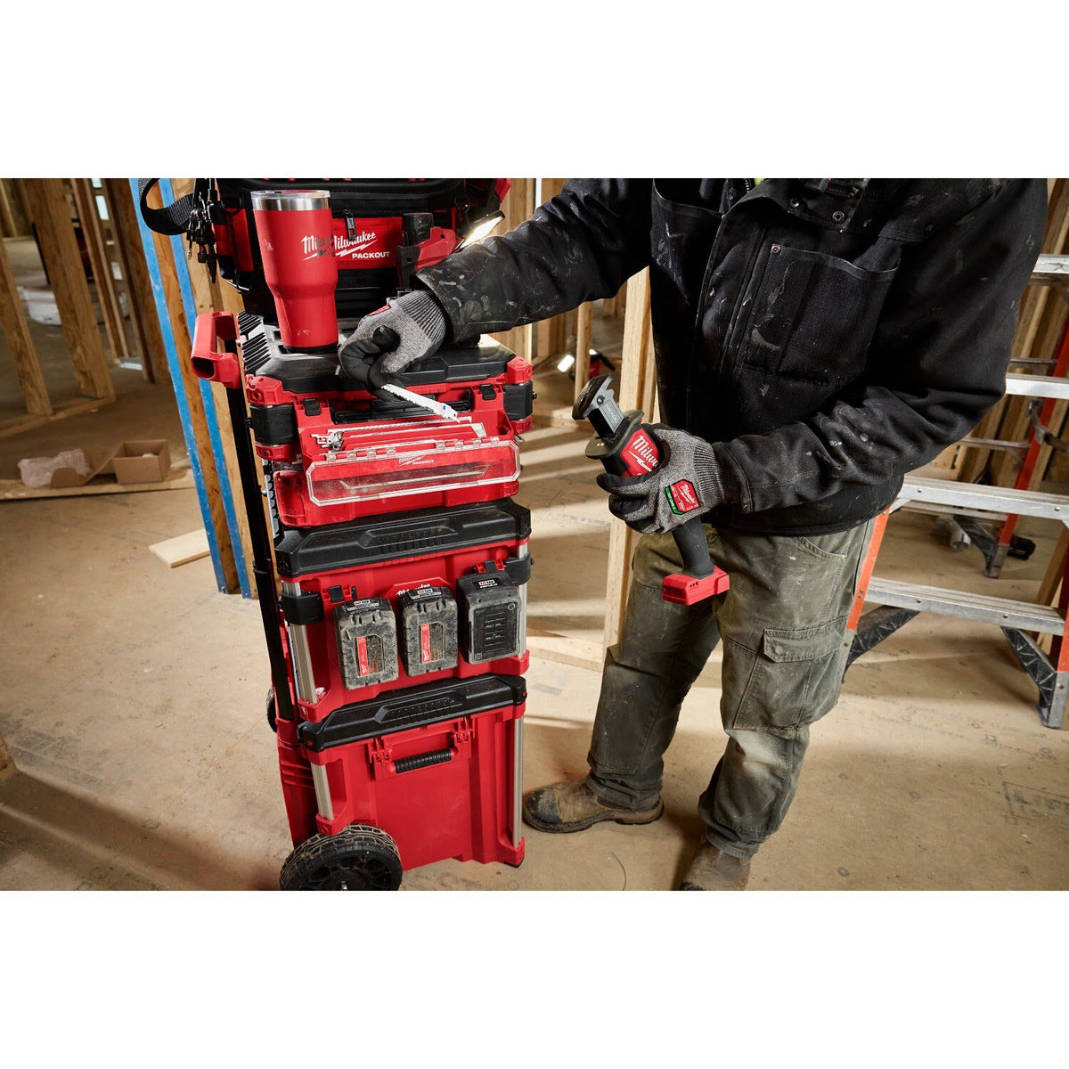 Milwaukee 48-22-8612 PACKOUT Accessory Case Attachment with 12 in. Blade Clip for Sawzall Blades - 7
