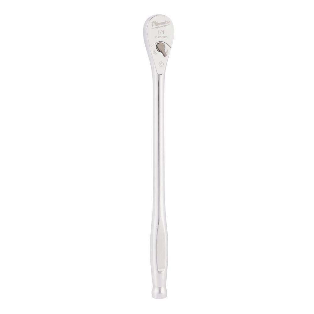 Milwaukee 48-22-9005 1/4 in. Drive 90-Tooth Extended Ratchet with 4 Degree Arc Swing (9 in.)
