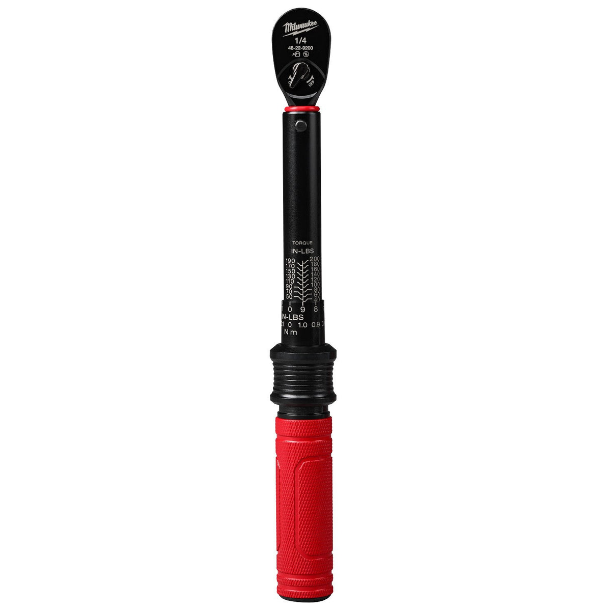 Milwaukee 48-22-9200 1/4 Inch Drive Click Torque Wrench (40-200 in-lbf) - 8