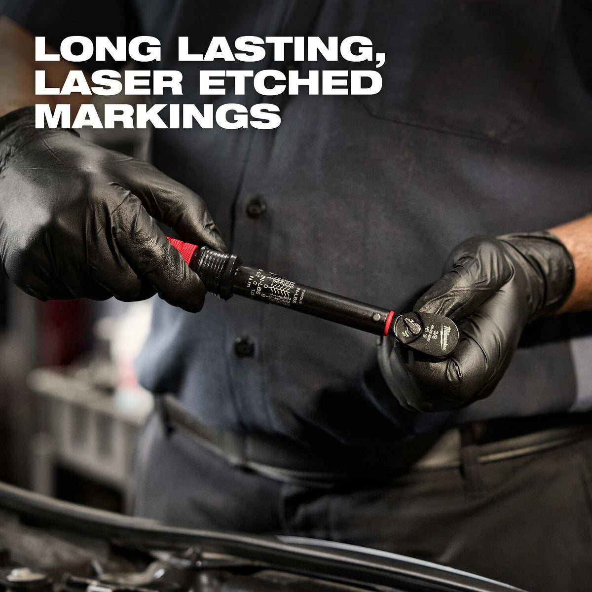 Milwaukee 48-22-9201 3/8 Inch Drive Click Torque Wrench with 50-250 in-lbf Range - 4