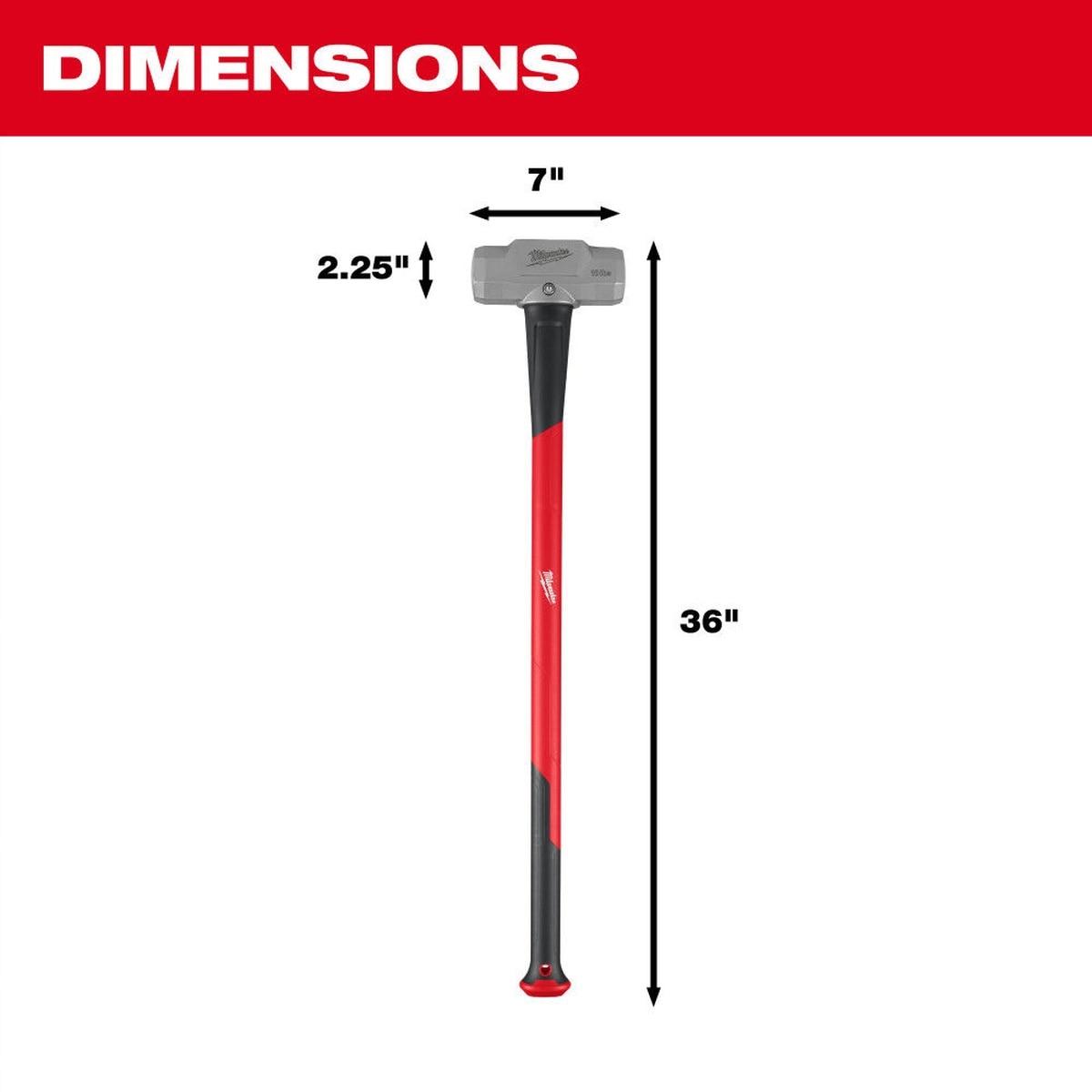 Milwaukee 48-22-9332 10 lb Sledge Hammer with 36 in Handle - 2