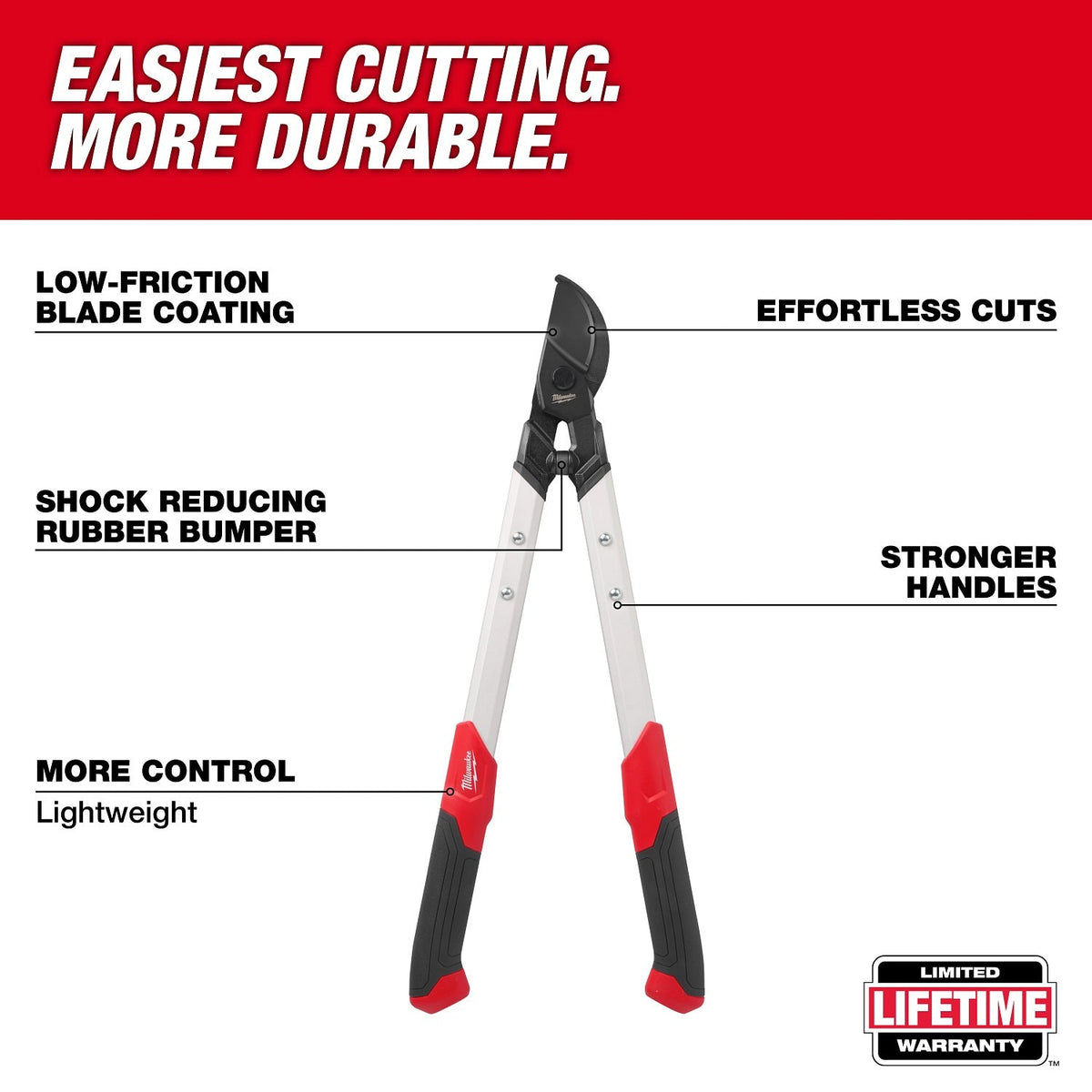 Milwaukee 48-22-9379 1-1/2" Branch Cutting Lopper with 20" Aluminum Handles - 2