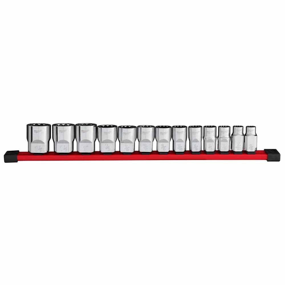 Milwaukee 48-22-9422 13pc 1/2” Drive 12-Point SAE Socket Set