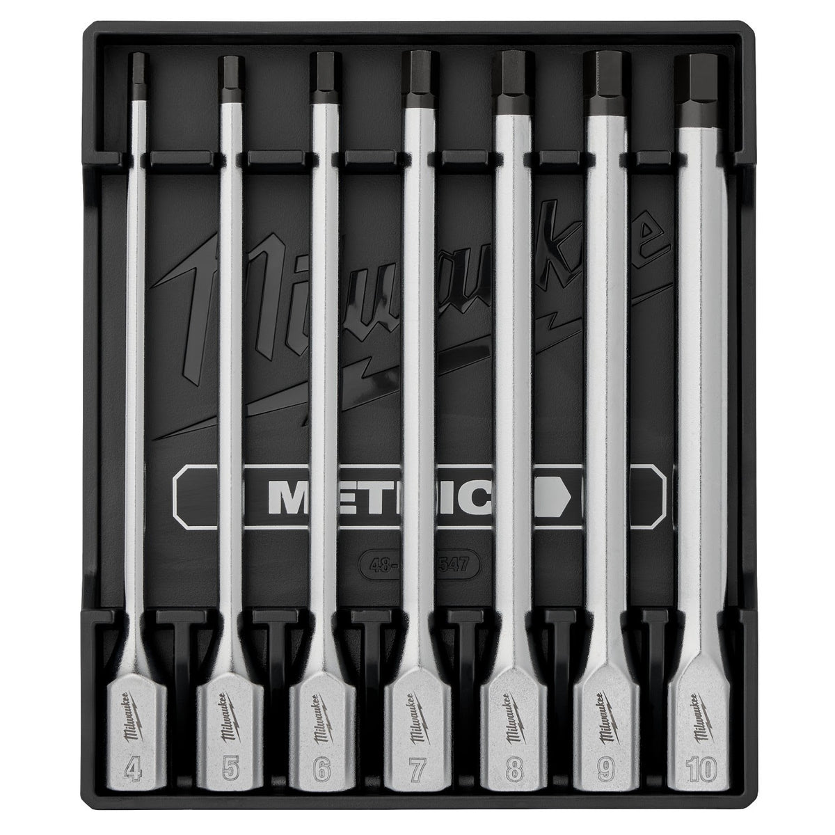 Milwaukee 48-22-9547 Metric Long Hex Bit Socket Set for 3/8 in. Drive (7 Piece)