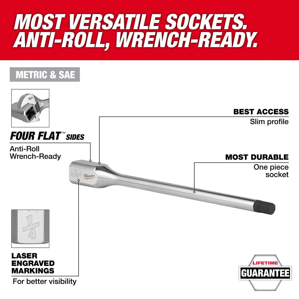Milwaukee 48-22-9547 Metric Long Hex Bit Socket Set for 3/8 in. Drive (7 Piece) - 3