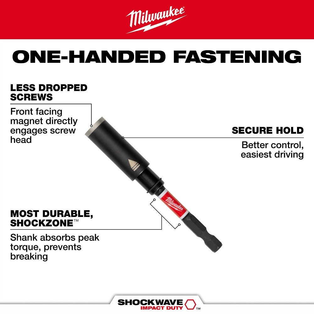 Milwaukee 48-32-7903 SHOCKWAVE Impact Duty 3in. Screw-Holding Bit Holder - 2