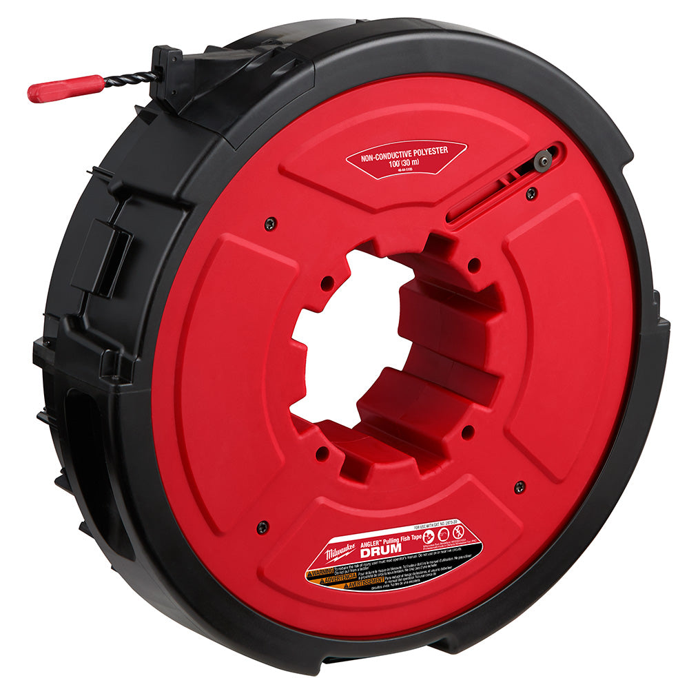 Milwaukee 48-44-5195 M18 FUEL Angler 100' Non-Conductive Polyester Fish Tape Drum