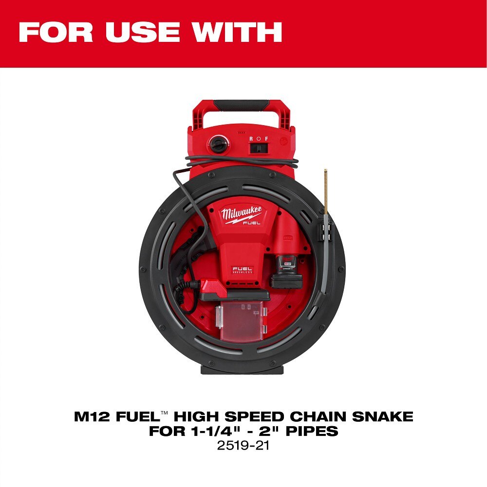 Milwaukee 48-53-3037 Grease Penetrating Head for 1/4" Chain Snake Cable - 2