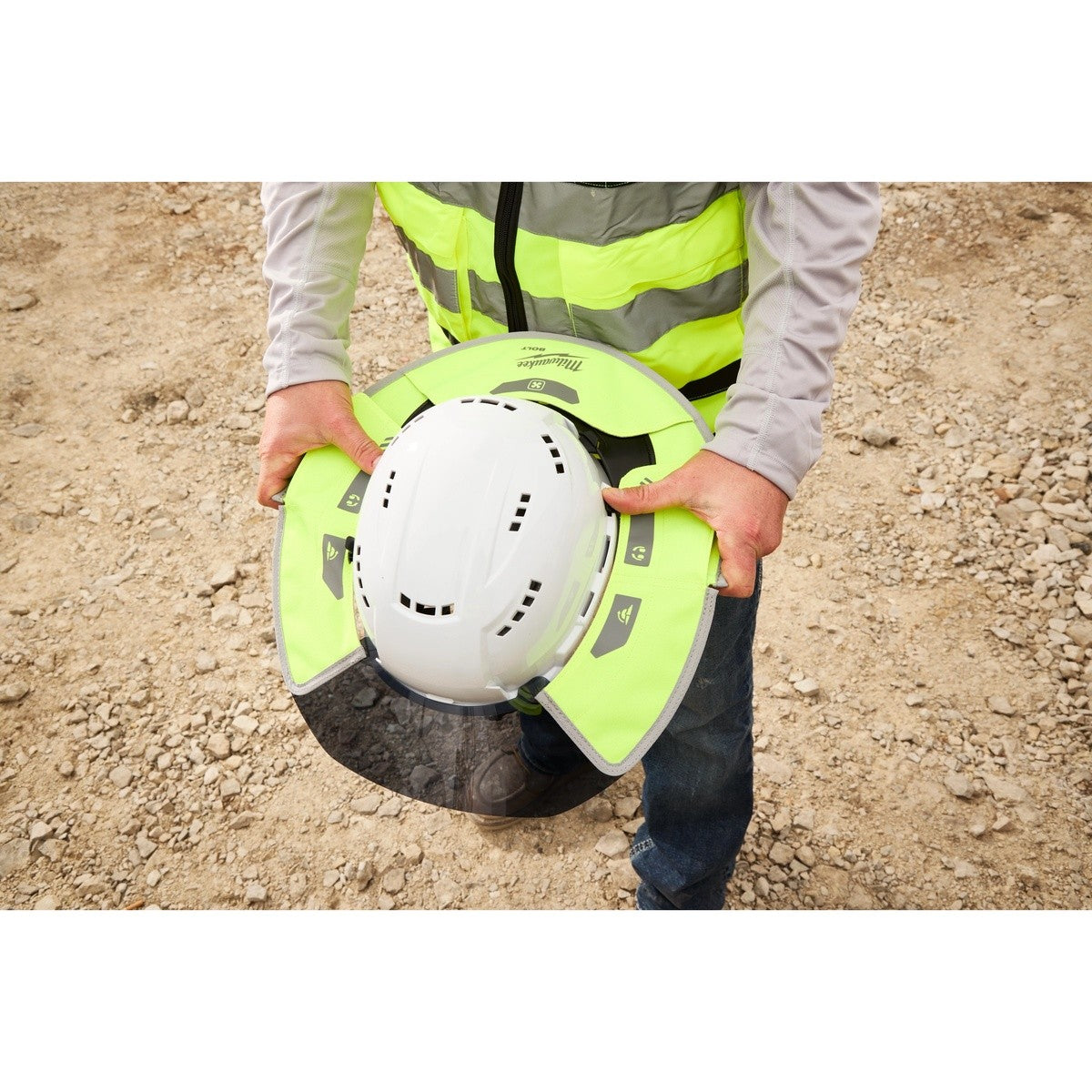 Milwaukee 48-73-1079 BOLT Sun Visor 360 Degree UV Protection for Helmets and Hard Hats 12 in L - 5