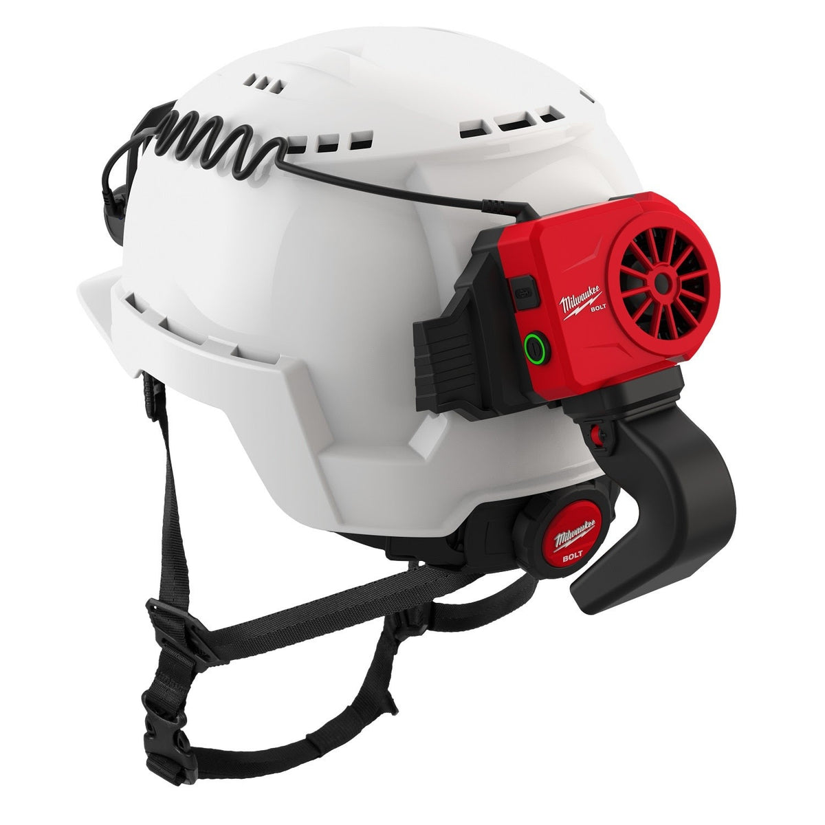 Milwaukee 48-73-1300 White Safety Helmet Kit W/ 48-73-1385 USB Fan