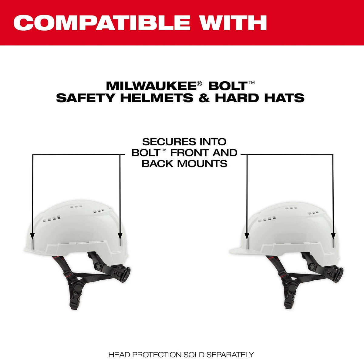 Milwaukee 48-73-1385 BOLT REDLITHIUM USB Cooling Fan for Safety Helmets and Hard Hats - 3