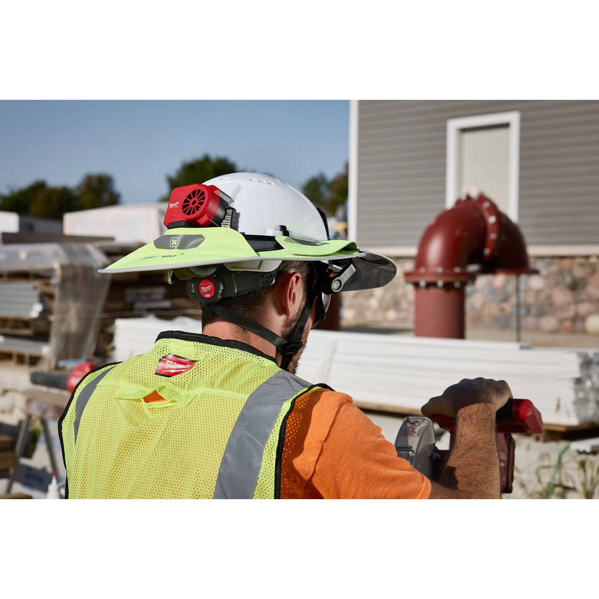 Milwaukee 48-73-1385 BOLT REDLITHIUM USB Cooling Fan for Safety Helmets and Hard Hats - 20