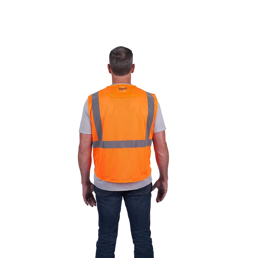 Milwaukee 48-73-5116 Class 2 High Visibility Orange Mesh Safety Vest - L/XL - 4