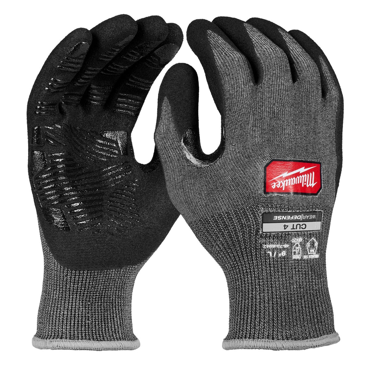 Milwaukee 48-73-6944E Cut Level 4 High Dexterity Nitrile Dipped Gloves w/ WEAR-DEFENSE Protection- XXL (12 Pack)