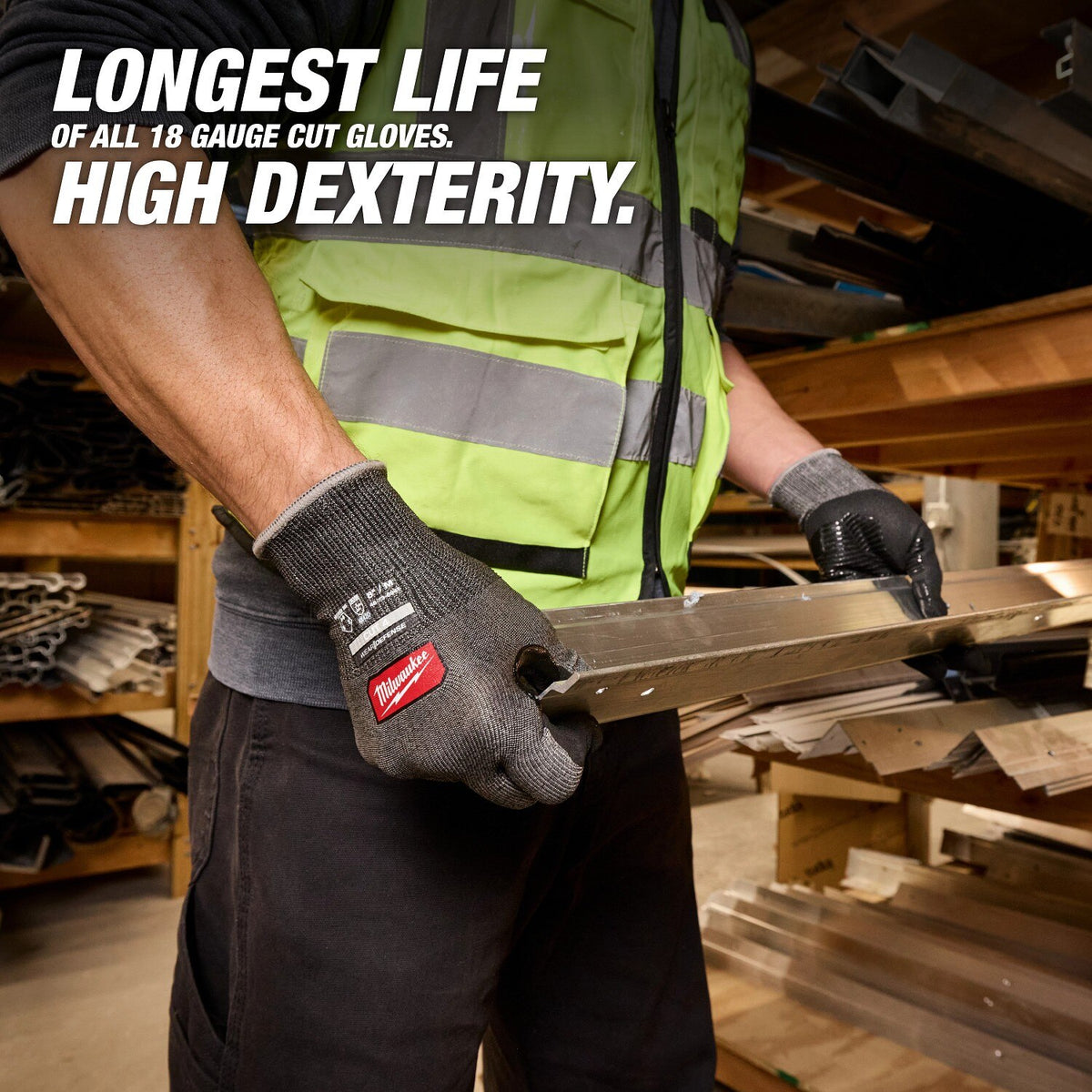 Milwaukee 48-73-6944 Cut Level 4 High Dexterity Nitrile Dipped Gloves w/ WEAR-DEFENSE Protection- XXL - 3