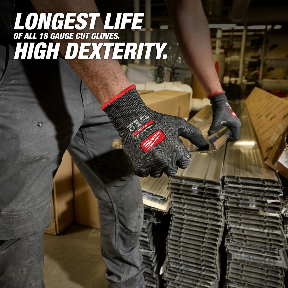 Milwaukee 48-73-6954 Cut Level 5 High Dexterity Nitrile Dipped Gloves w/ WEAR-DEFENSE Protection - XXL - 3