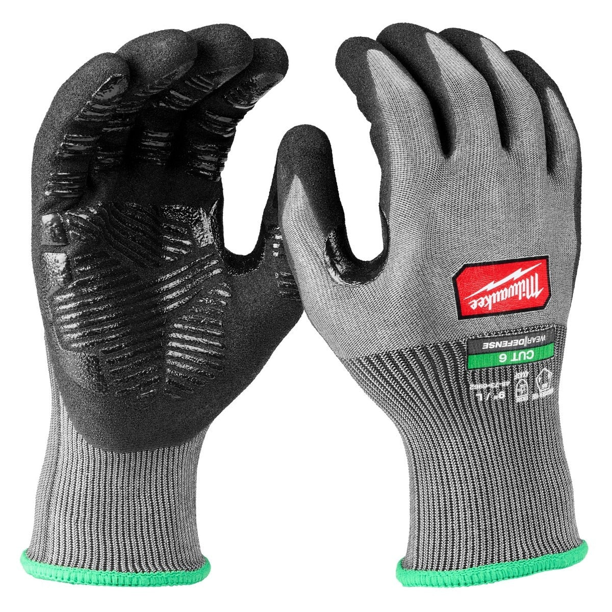 Milwaukee 48-73-6961E Cut Level 6 High Dexterity Nitrile Dipped Gloves with Wear-Defense Protection Size M (144 Pack)