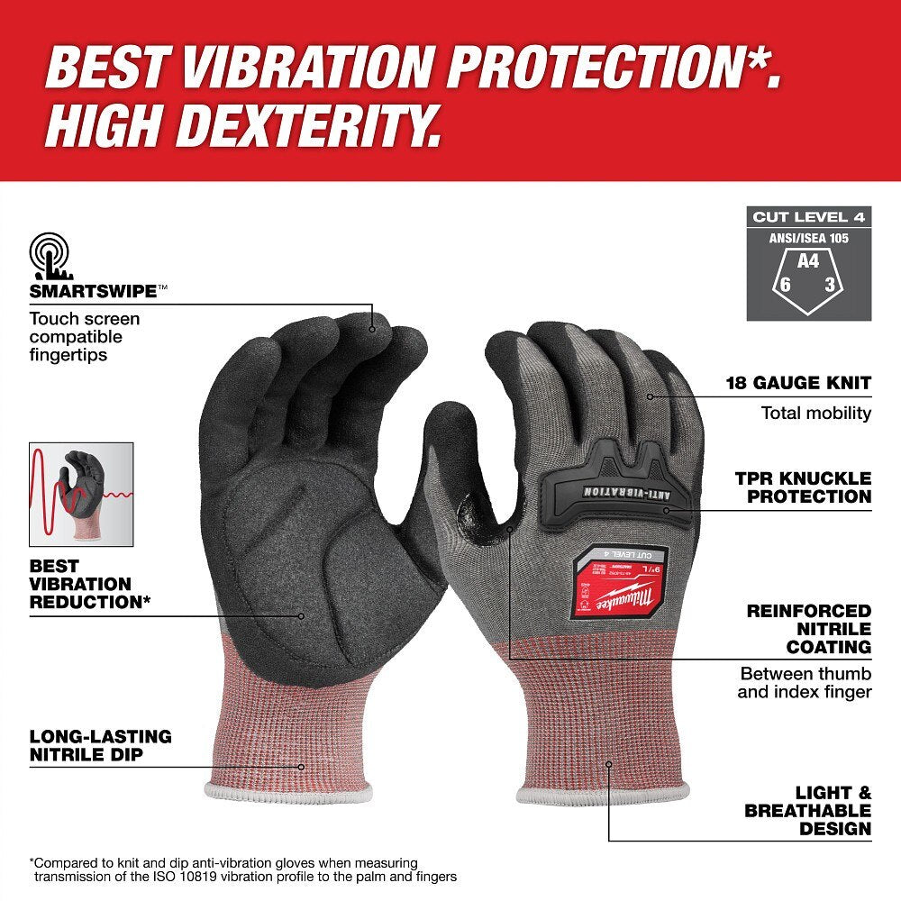 Milwaukee 48-73-8764 Anti-Vibration Cut Level 4 High Dexterity Nitrile Dipped Glove - XXL - 2