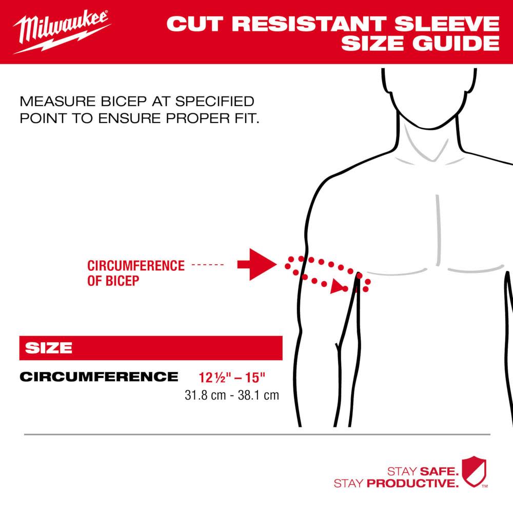 Milwaukee 48-73-9050 16" Cut Level 5 Protective Sleeves (1 Pair) - 3