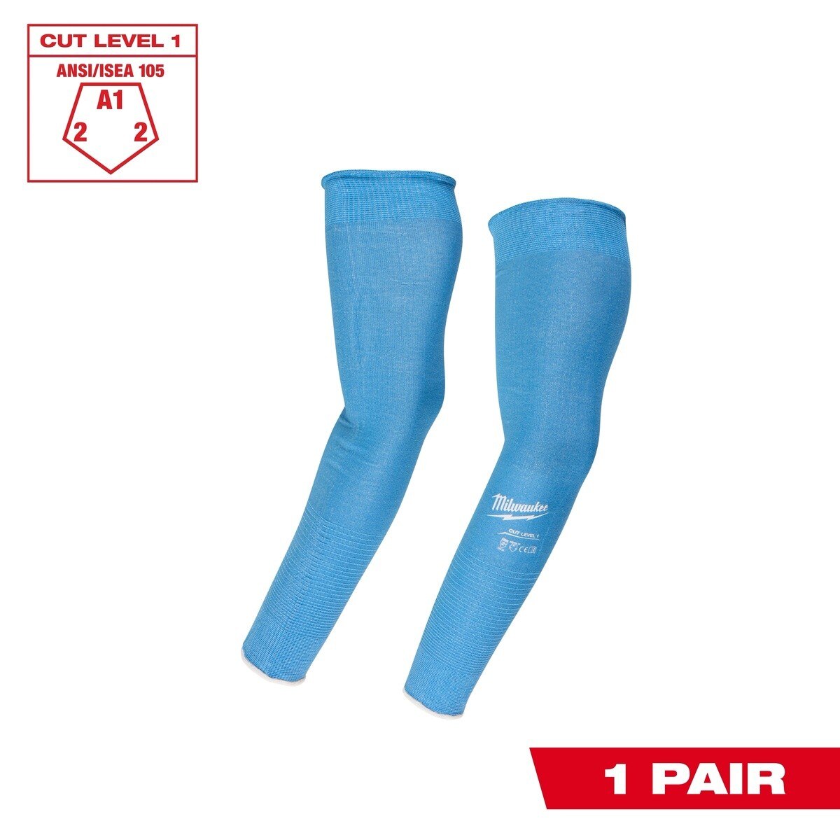 Milwaukee 48-73-9110 16" Cooling Cut Level 1 UPF 50+ Protective Sleeves Blue - 2