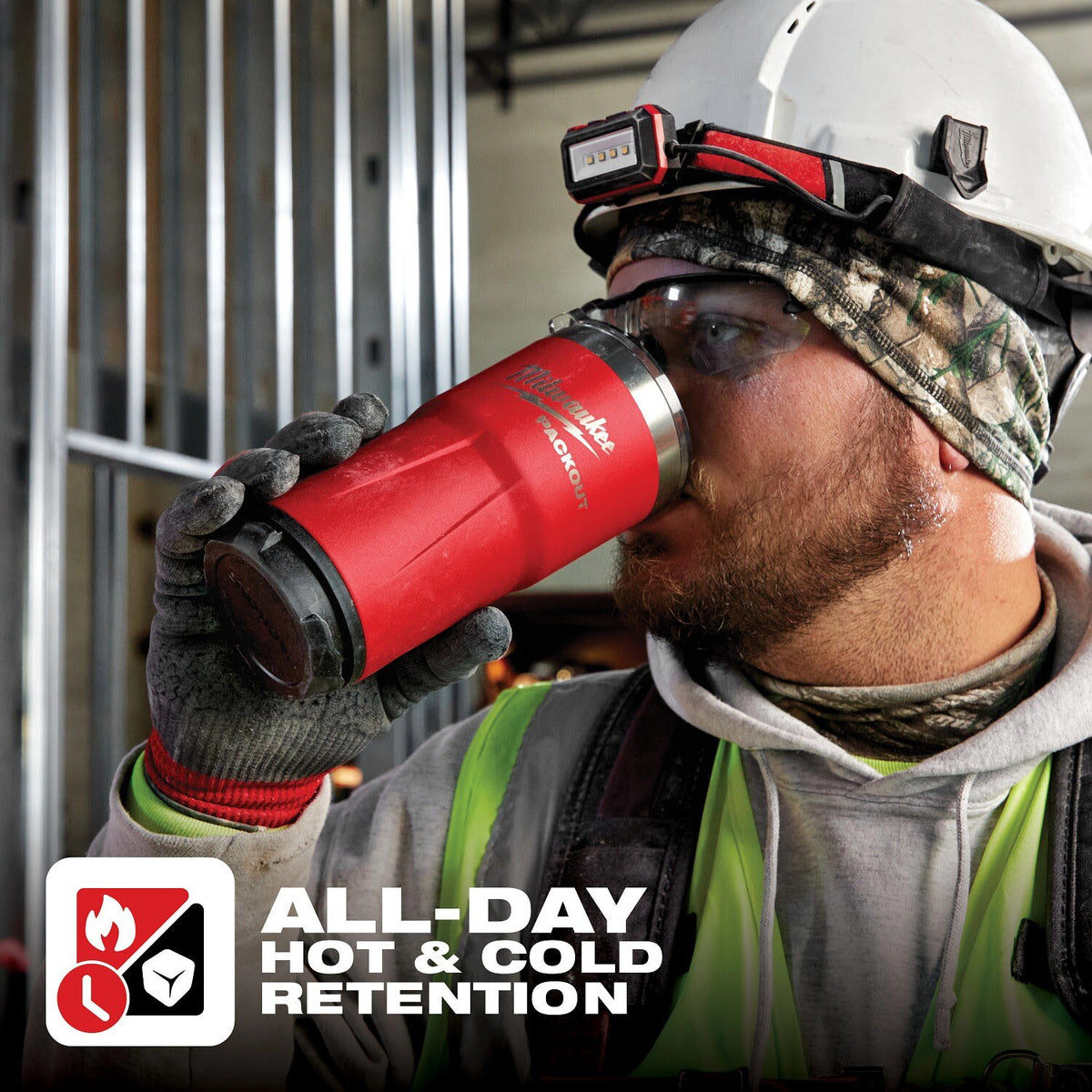 Milwaukee 48-82-8392R PACKOUT 20 oz. Twist-to-Lock Insulated Tumbler with Sliding Magnetic Lid - 2