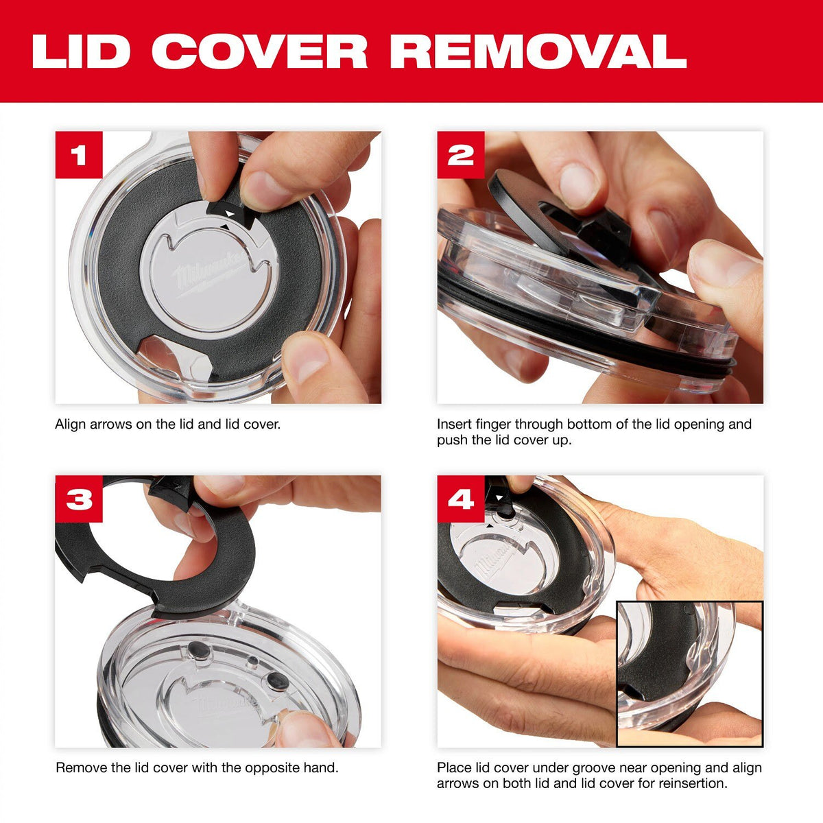 Milwaukee 48-82-8392R PACKOUT 20 oz. Twist-to-Lock Insulated Tumbler with Sliding Magnetic Lid - 7