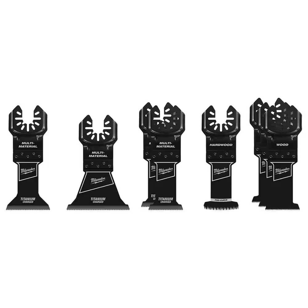 Milwaukee 49-10-9108 8PC Oscillating Multi-Tool Blade Kit with Titanium Enhanced Blades