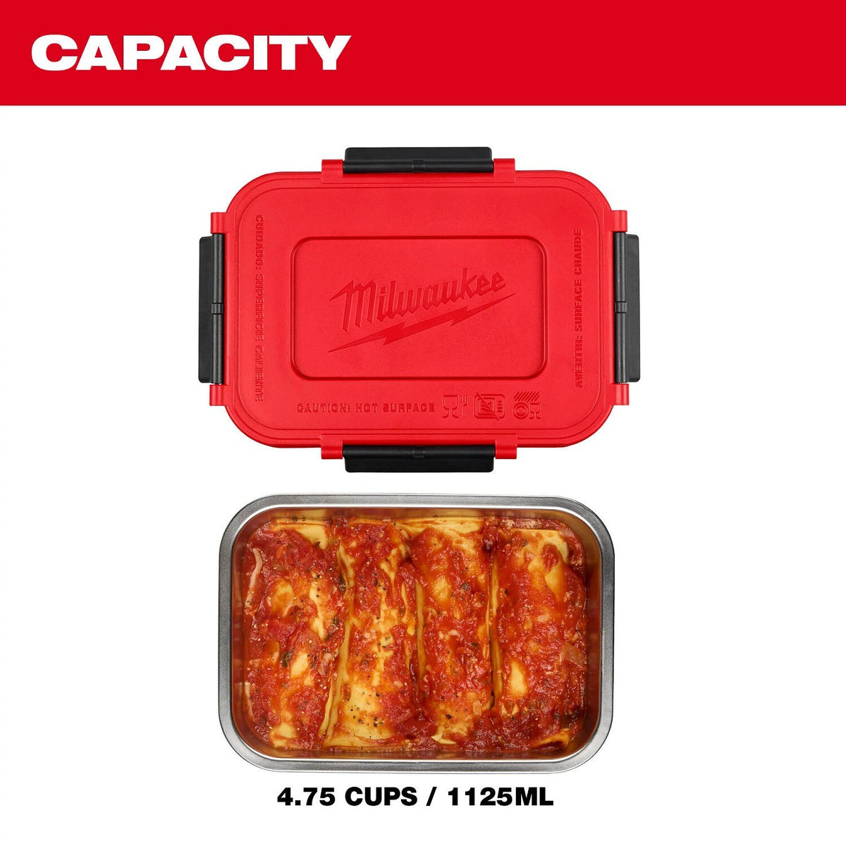 Milwaukee 49-16-0203 4.75 Cup Stainless Steel Containers for M18 Jobsite Lunch Warmer with Leak Proof Lids (3 Pack) - 5