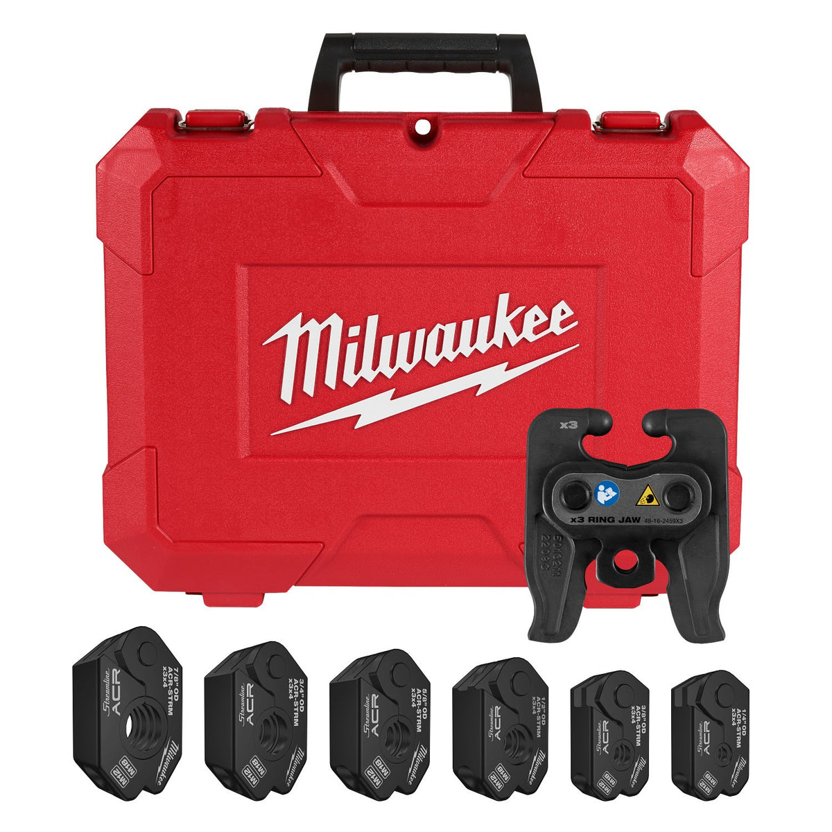 Milwaukee 49-16-2461MX 1/4" - 7/8" Streamline ACR Pivoting Press Ring Kit for M12 FORCE LOGIC Press Tool