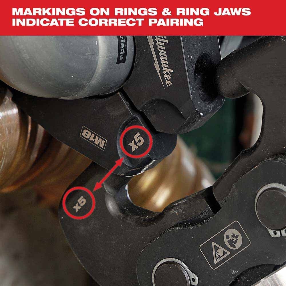 Milwaukee 49-16-2683 IPS-P Jaw and Pivoting Ring Kit-M18 FORCE LOGIC Press Tools 1/2"-2" Capacity - 8