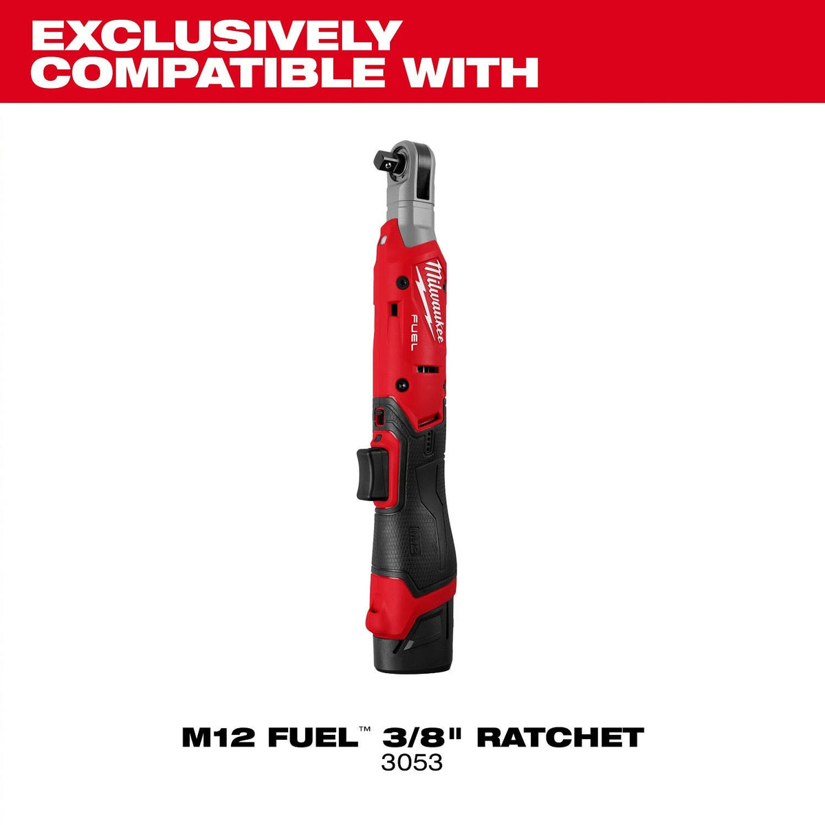 Milwaukee 49-16-3053 M12 FUEL 3/8 Inch Ratchet Protective Boot for 3053-20 Compatibility - 2