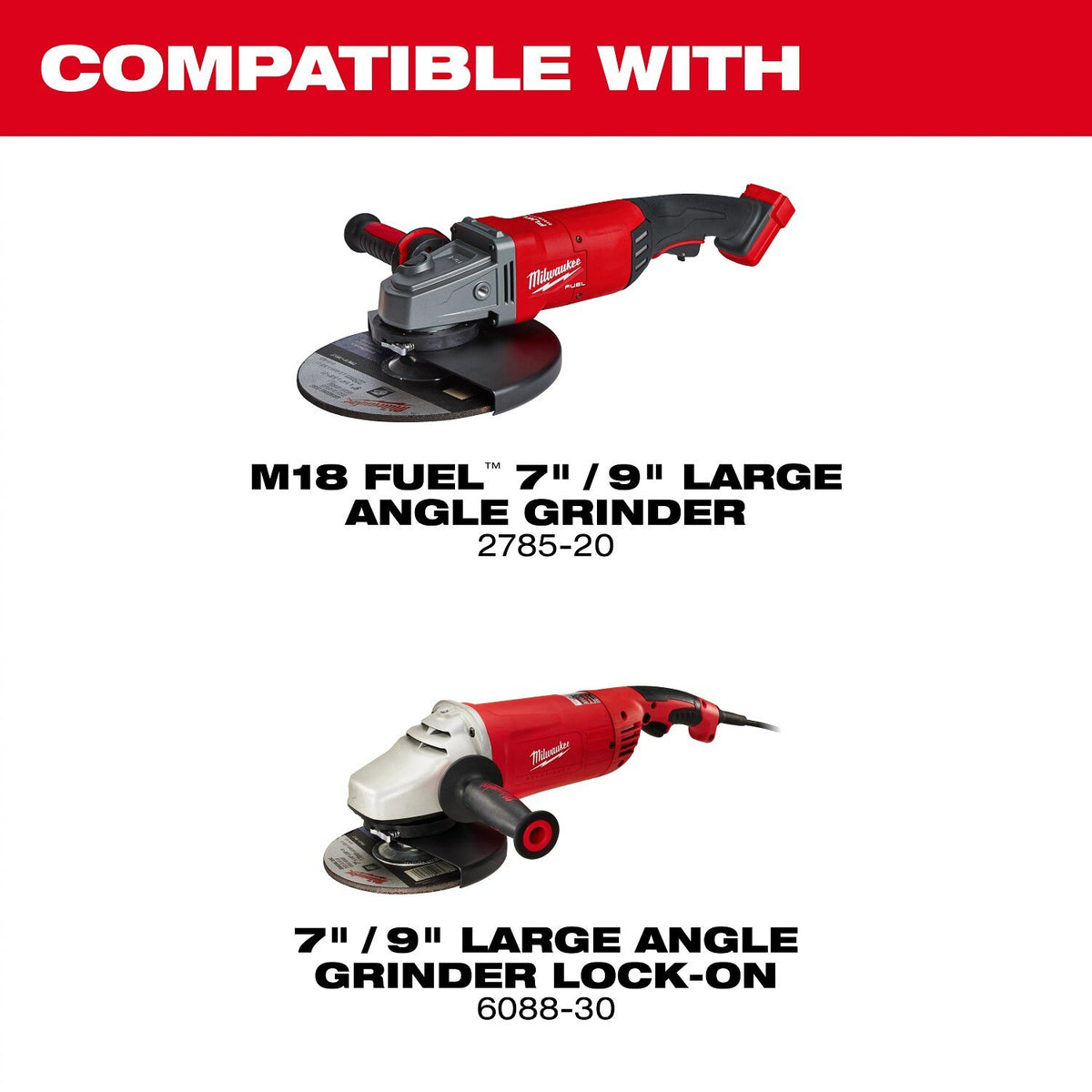 Milwaukee 49-40-6220 7" Surface Grinding Dust Shroud for OSHA Table 1 Dust Control - 2