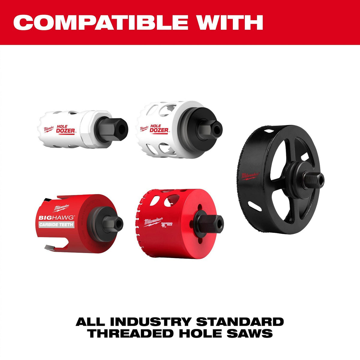 Milwaukee 49-56-7545 3/8 in. QUIK-LOK Arbor Set (5 Piece) - 6