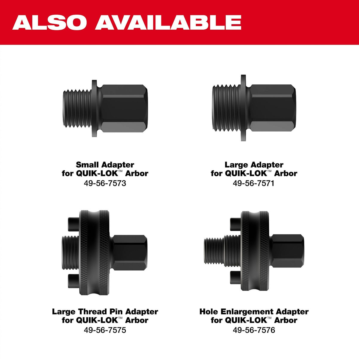 Milwaukee 49-56-7545 3/8 in. QUIK-LOK Arbor Set (5 Piece) - 14