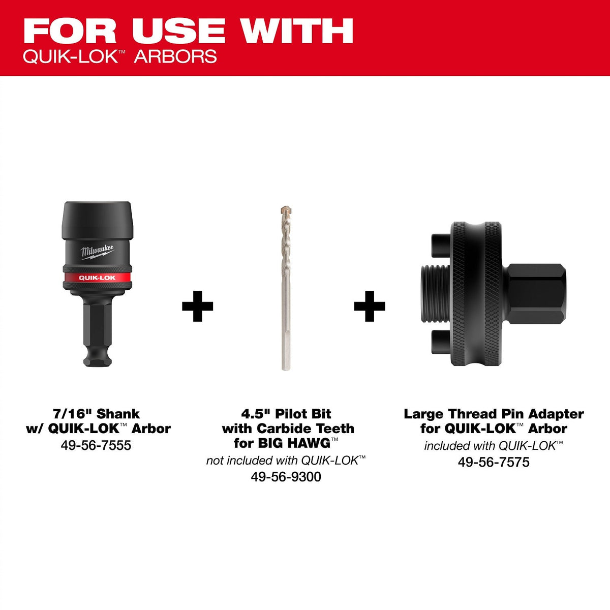 Milwaukee 49-56-9290 10 Piece Carbide Big Hawg Hole Saw Kit - 7