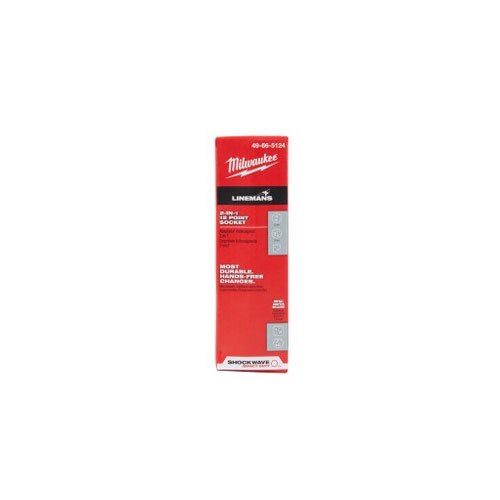 Milwaukee 49-66-5124 Shockwave Lineman's 12PT 15/16 " & 1 1/8"  2-in-1 Socket - 2