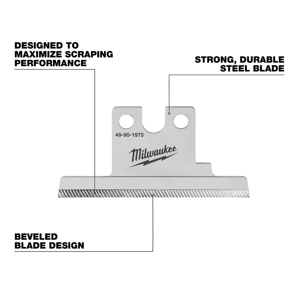 Milwaukee 49-90-1975 AIR-TIP Debris Scraper Replacement Blades Steel (3 Pack) - 3