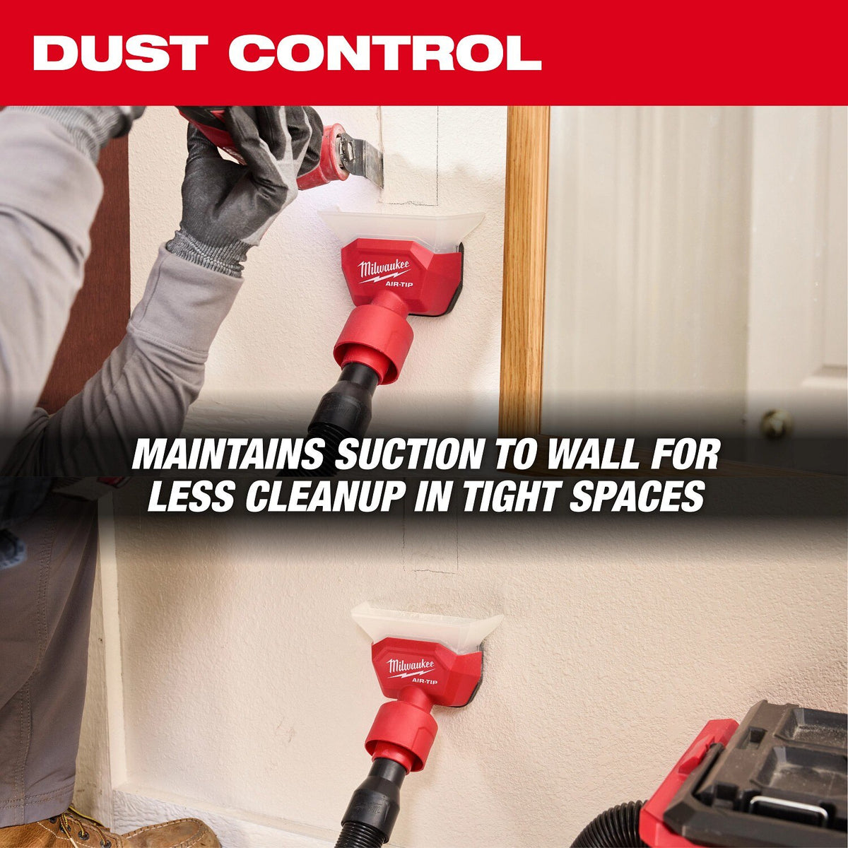 Milwaukee 49-90-2044 AIR-TIP Compact Dust Collector Vacuum Accessory - 2