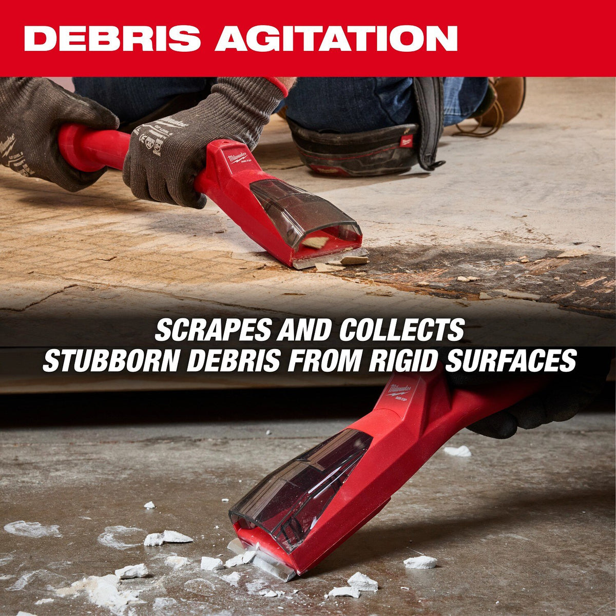 Milwaukee 49-90-2047 AIR-TIP Debris Scraper Vacuum Attachment for Rigid Surface Debris Cleanup - 2